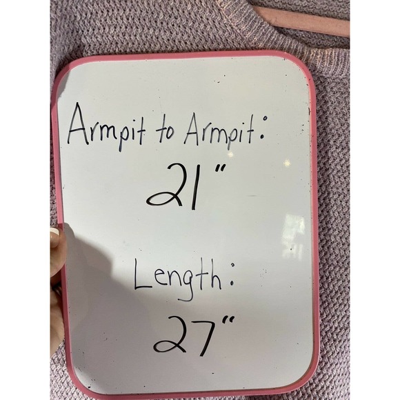 WORKSHOP REPUBLIC CLOTHING SZ S Cotton/Acrylic lavender pull over sweater - Picture 5 of 5